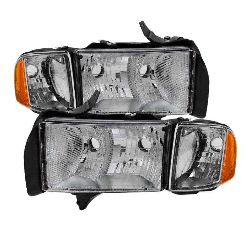 Xtune Dodge Ram Sport Model Only 1999-2002 OEM Headlights Chrome HD-JH-DR99-SP-C SPYDER
