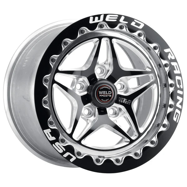 Weld S81 17x10 / 5x115 BP / 6.7in BS Black Wheel (High Pad) - Black Single Beadlock MT