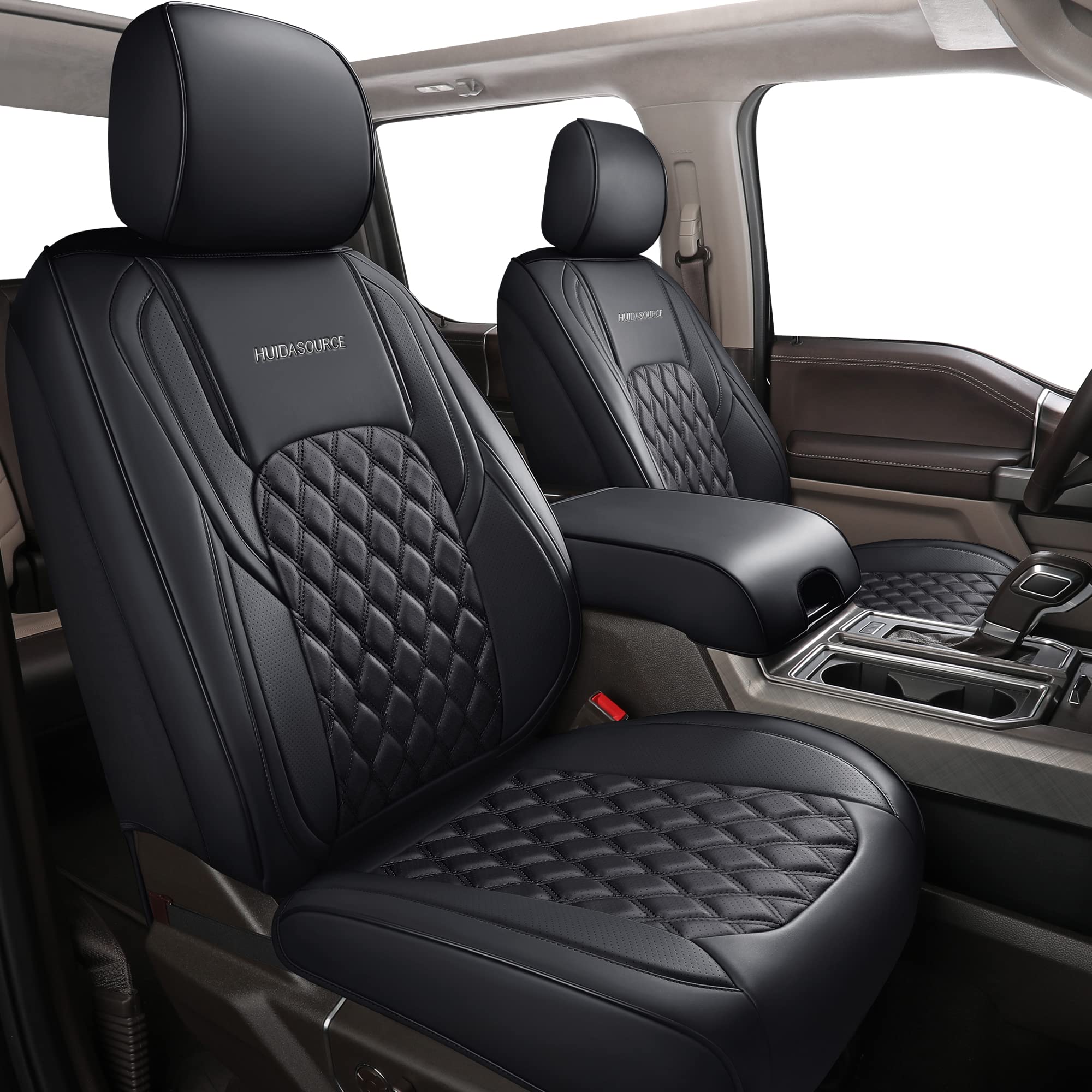 PRP 2016+ Toyota Tacoma Front Seat Covers with Electric Seat Adjusters (Pair) - Black/Grey main image 0