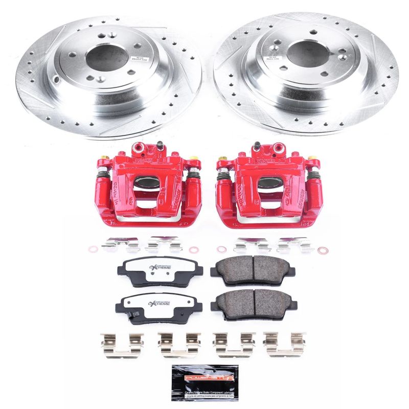 Power Stop 17-18 Genesis G80 Rear Z26 Street Warrior Brake Kit w/Calipers PowerStop