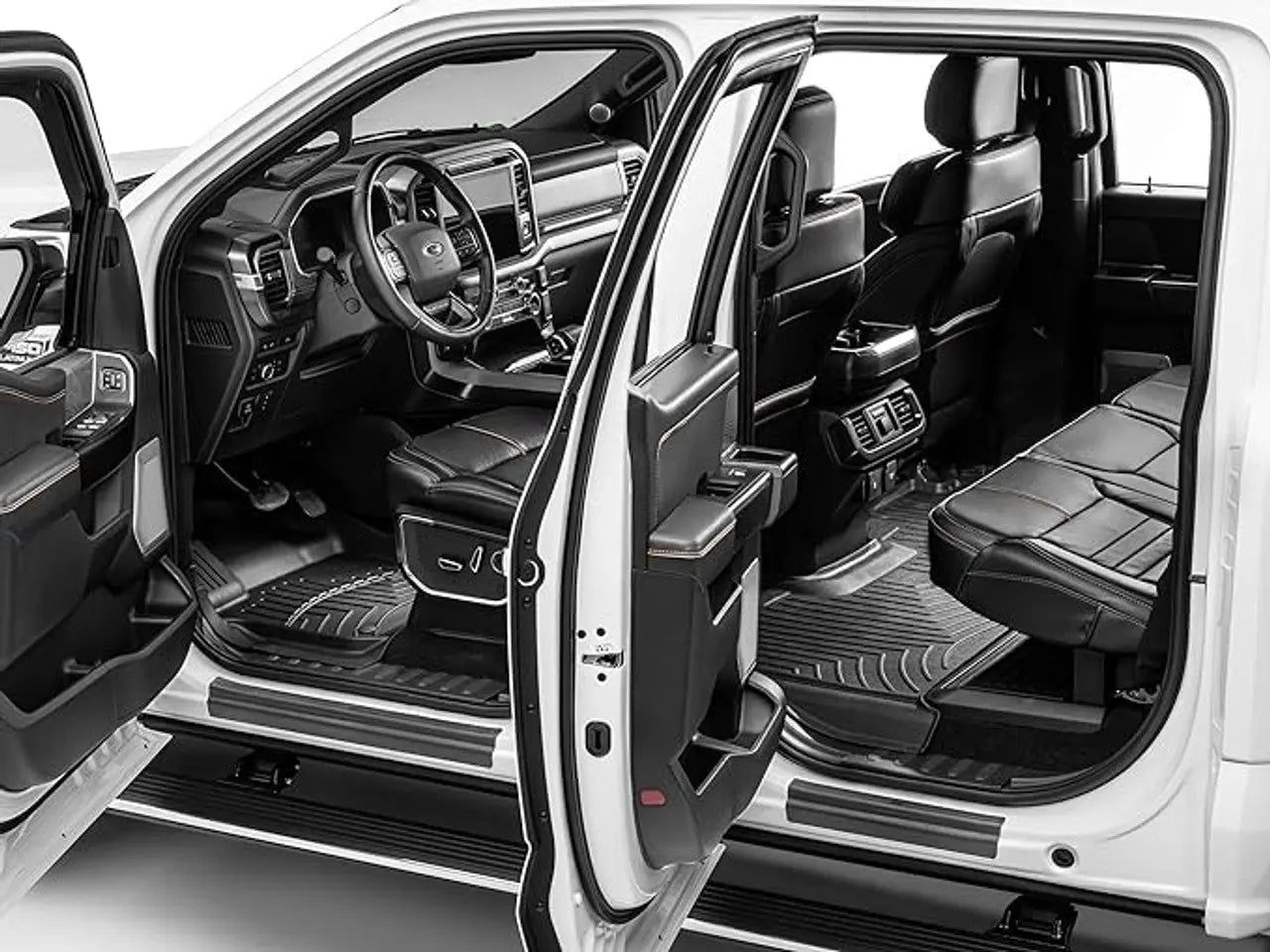 COBB 17-19 Ford F-150 Raptor SuperCrew / SuperCab Front FloorLiner by WeatherTech - Black WT446971 COBB