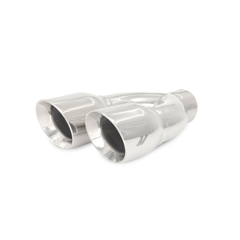 Mishimoto Universal Steel Muffler Tip 2.5in Inlet Dual Y Polished Mishimoto