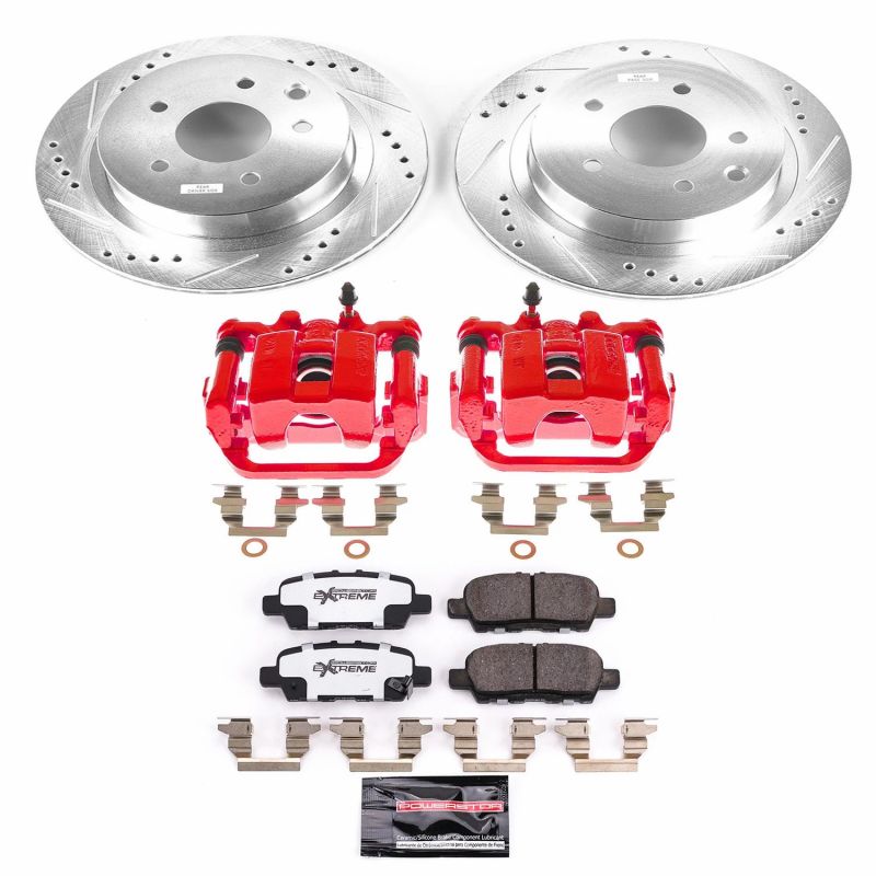 Power Stop 11-19 Nissan Leaf Rear Z26 Street Warrior Brake Kit w/Calipers PowerStop