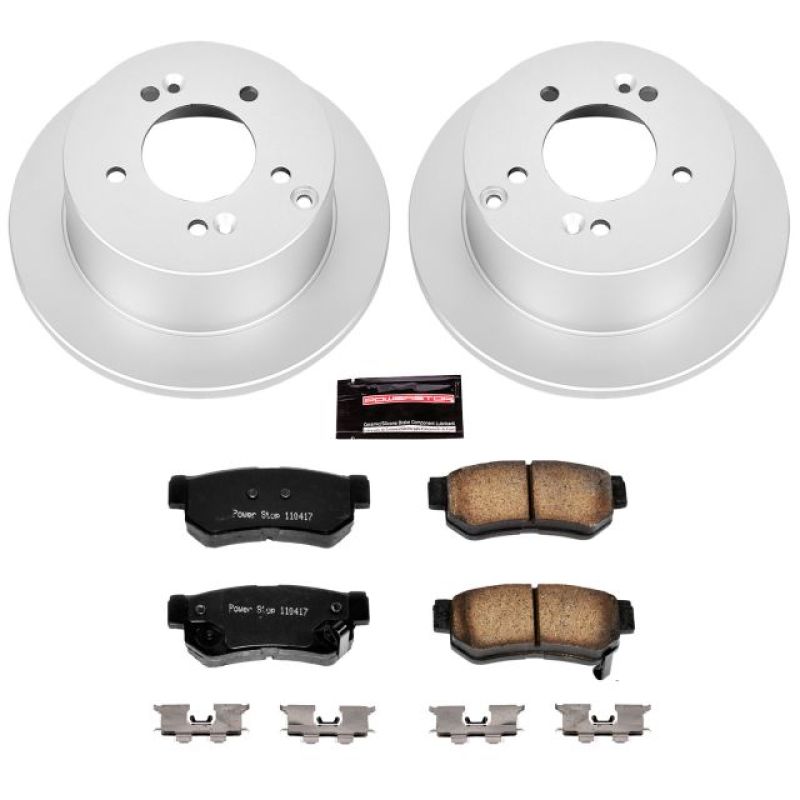 Power Stop 06-08 Hyundai Sonata Rear Z17 Evolution Geomet Coated Brake Kit PowerStop