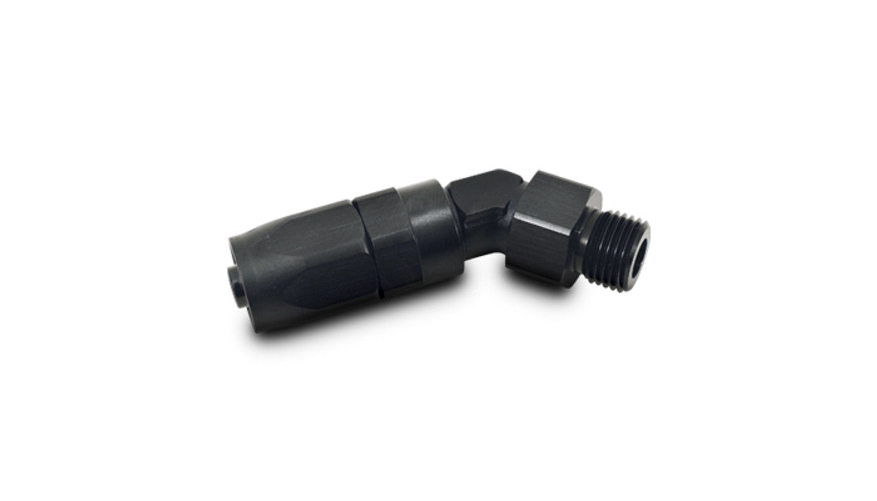Vibrant Male -8AN 45° Hose End Fitting - 3/4-16 Thread (24405)