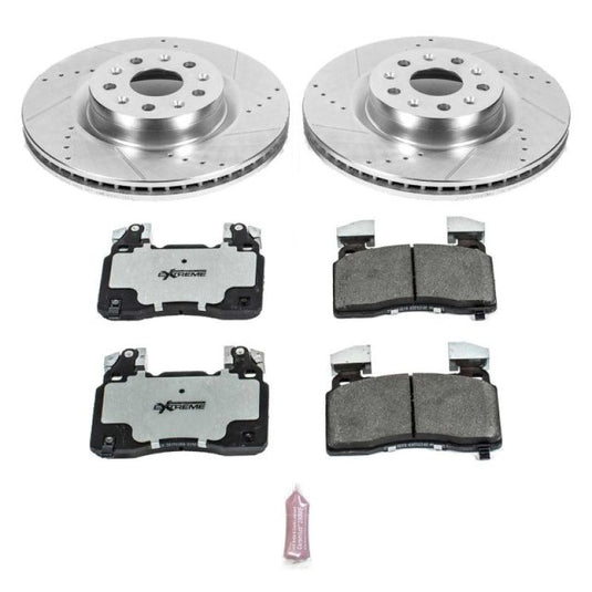 Power Stop 16-18 Cadillac CT6 Front & Rear Z17 Evolution Geomet Coated Brake Kit