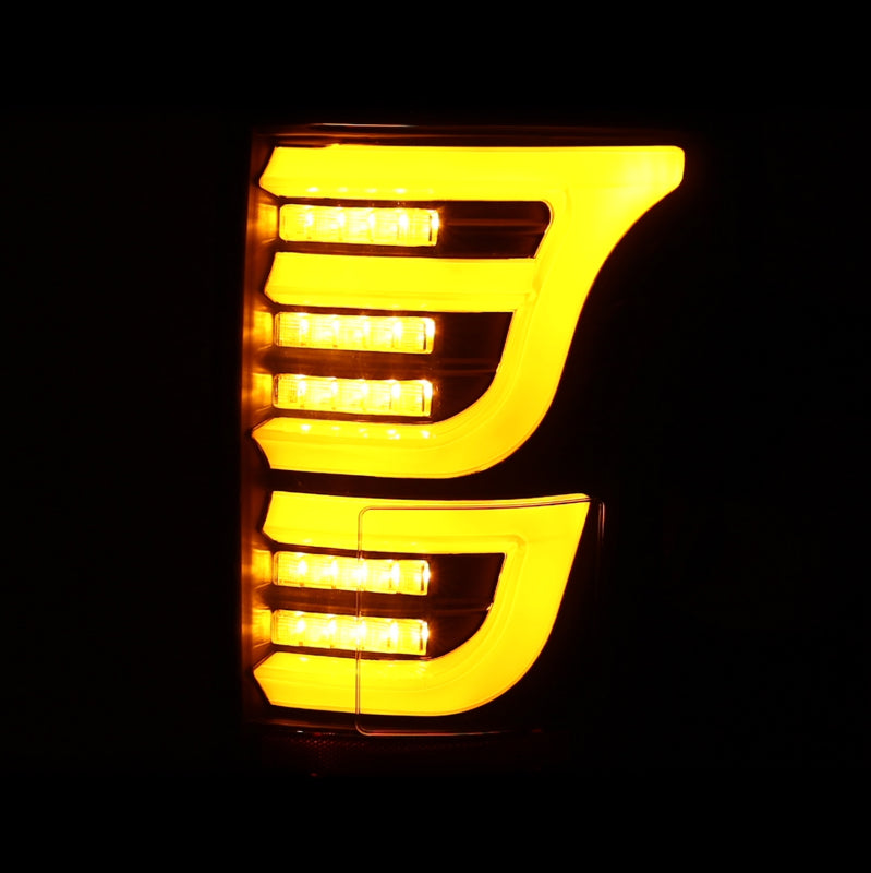 AlphaRex 652040 15-20 Ford F150 Luxx-Series LED Tail Lights Alpha-Black