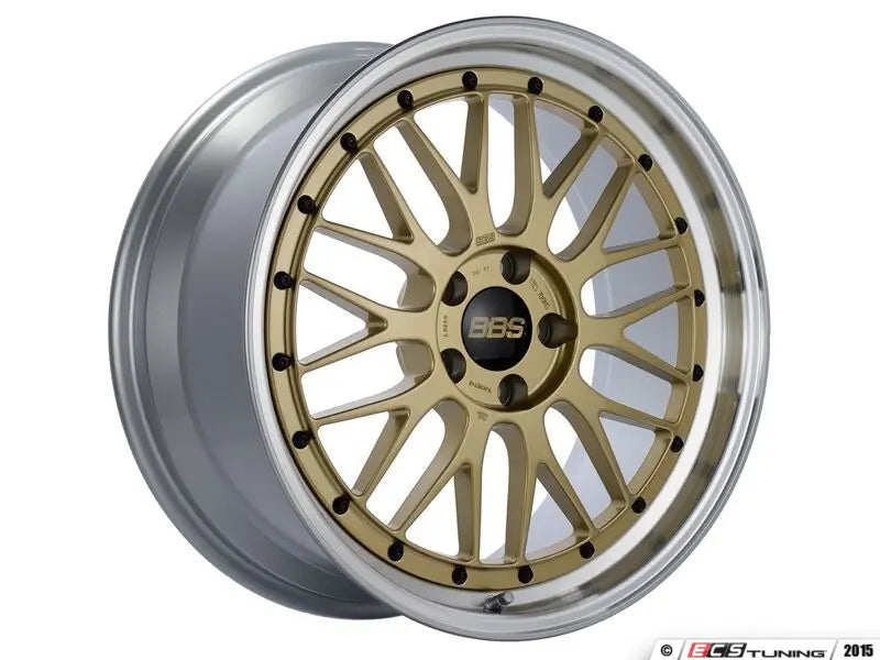 BBS LM 19x9 5x120 ET27 Gold Center / Diamond Cut Lip Wheel -82mm PFS/Clip Required LM403GPK