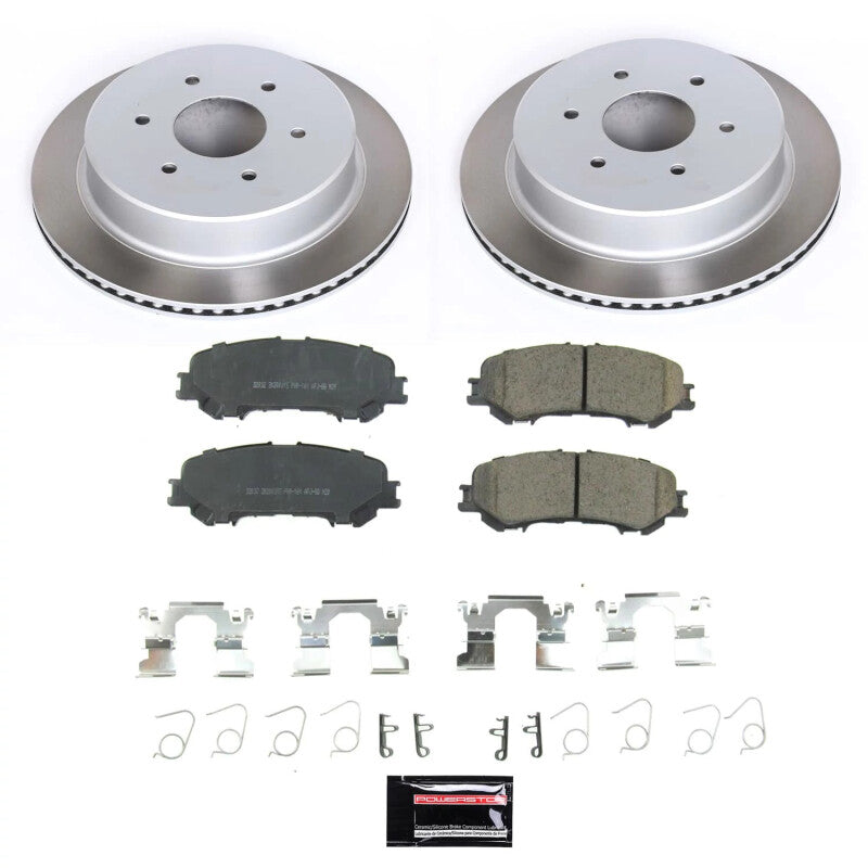 Power Stop 17-22 Nissan TITAN Rear Semi-Coated Rotor Kit PowerStop