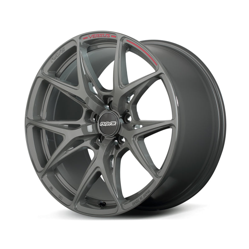 Versus VV21S Craft Collection 18x8 +45 5x108 Wheel - Arms Gray / Lettering Machining / R.A.P. - Part WT2U45RG8J