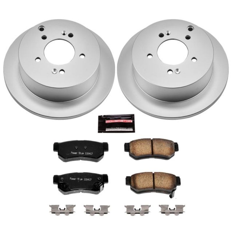 Power Stop 01-06 Hyundai Santa Fe Rear Z17 Evolution Geomet Coated Brake Kit PowerStop