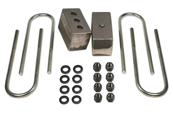 Tuff Country 4in Rear Block & U-Bolt Kit – 2003–2012 Ram 3500 4WD (3.5in Axle) (97049)