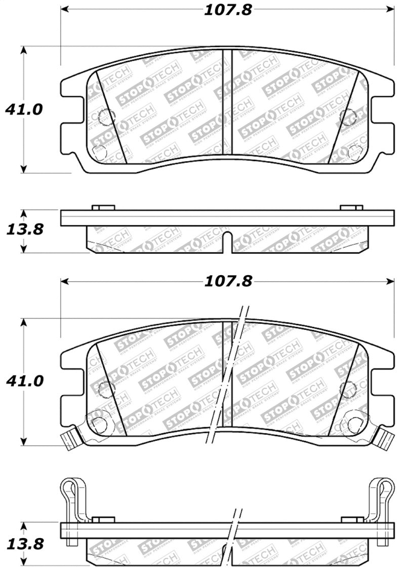 StopTech Street Disc Brake Pads - 305.06980 Stoptech