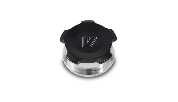 Vibrant 2.00" O.D. Aluminum Weld Bung with Threaded Cap ā Anodized Black (Includes O-Ring) (11291)