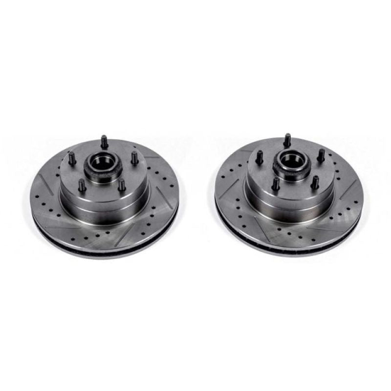 Power Stop 73-74 Buick Apollo Front Evolution Drilled & Slotted Rotors - Pair PowerStop