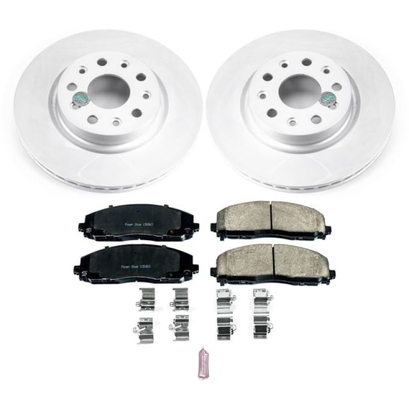 Power Stop 18-19 Jeep Wrangler Front Z17 Evolution Geomet Coated Brake Kit PowerStop