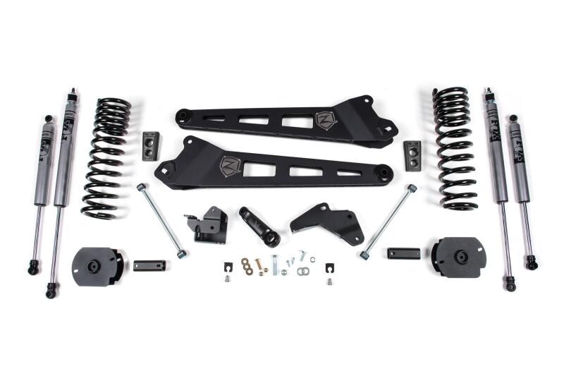 Zone Offroad 2014-2018 Ram 2500 4-Inch Replacement Radius Arm Lift Kit with Fox 2.0 Adv. Shocks - ZOND63F