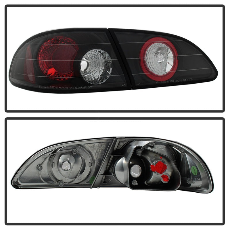 Spyder Toyota Corolla 98-02 Euro Style Tail Lights Black ALT-YD-TC98-BK SPYDER