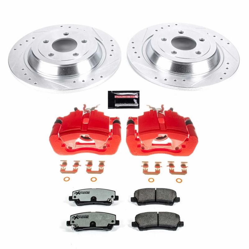 Power Stop 15-19 Ford Mustang Rear Z26 Street Warrior Brake Kit w/Calipers PowerStop