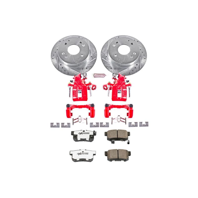 Power Stop 13-15 Acura ILX Rear Z26 Street Warrior Brake Kit w/Calipers PowerStop