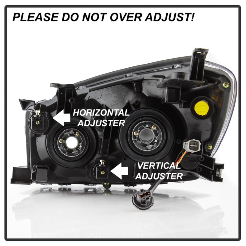 xTune 06-08 Toyota RAV4 OEM Style Headlights - Black (HD-JH-TRAV06-AM-BK) SPYDER