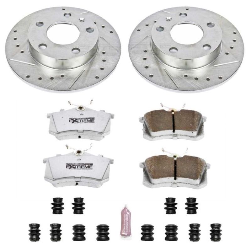 Power Stop 02-06 Audi A4 Rear Z26 Street Warrior Brake Kit PowerStop