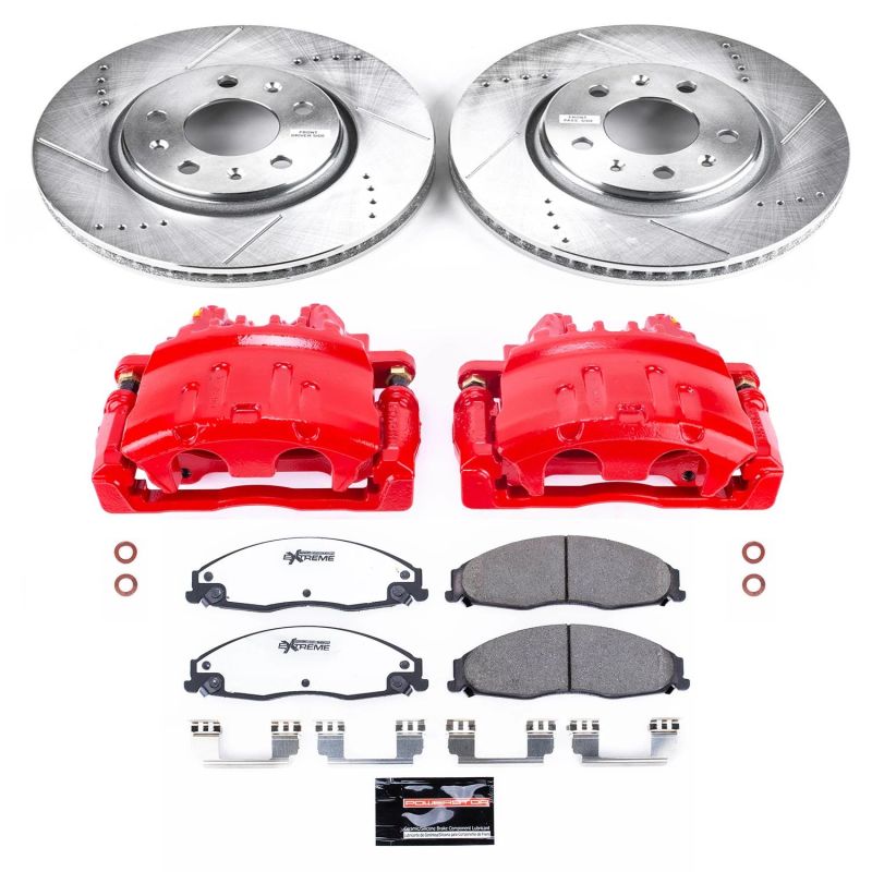 Power Stop 03-05 Cadillac CTS Front Z26 Street Warrior Brake Kit w/Calipers PowerStop