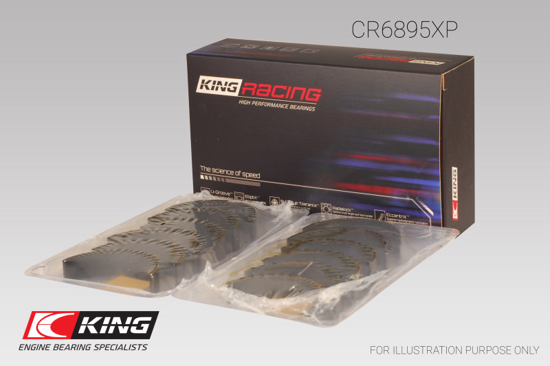 King Ford Ecoboost 3.5L V6 (Size 0.25) pMaxBlack Coated Connecting Rod Bearing Set King Engine Bearings