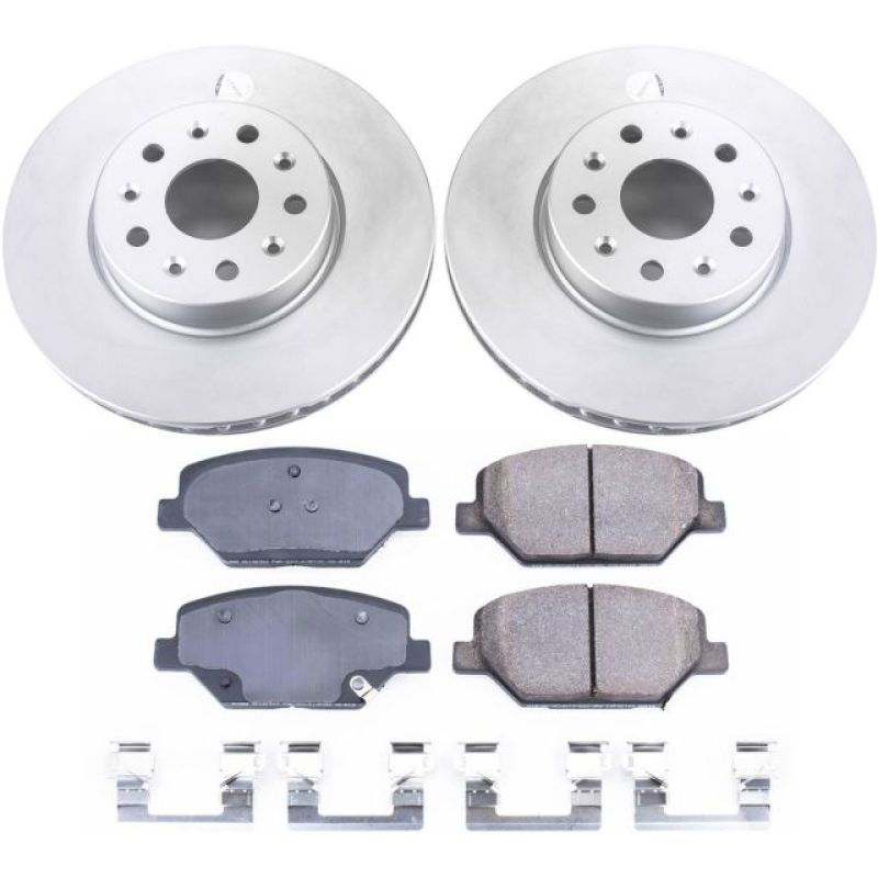 Power Stop 16-19 Chevrolet Camaro Front Z17 Evolution Geomet Coated Brake Kit PowerStop