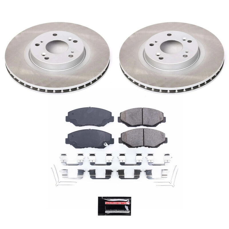 Power Stop 12-15 Honda Civic Front Semi-Coated Rotor Kit PowerStop