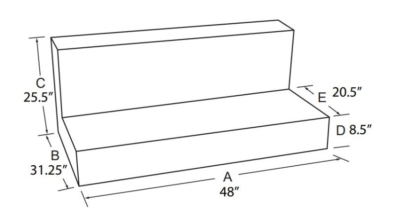 Tradesman Aluminum L-Shape Liquid Storage Tank (80 Gallon Capacity) - Brite Tradesman