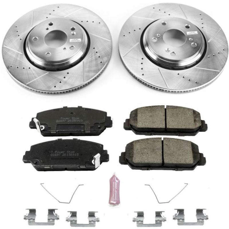 Power Stop 17-18 Acura ILX Front Z23 Evolution Kit w/Calipers