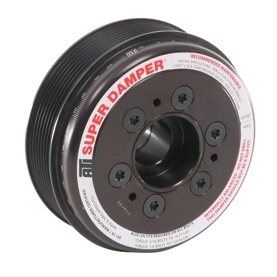 ATI Damper - 5.50in - Alum - 8 Grv - Ecotec - 12 Percent UD - 800HP or Less - 1Pc - 3 Ring ATI917288