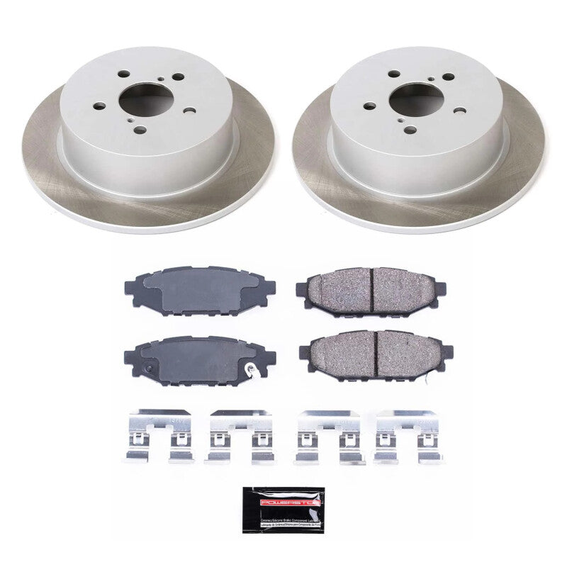 Power Stop 05-09 Subaru Outback Rear Semi-Coated Rotor Kit PowerStop