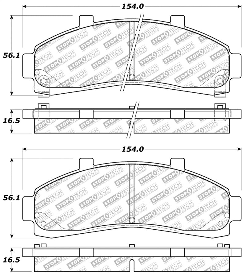 StopTech Street Disc Rear Brake Pads - 305.06520 Stoptech