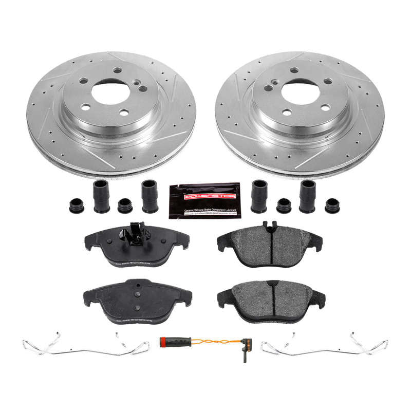 Power Stop 10-14 Mercedes-Benz E350 Front & Rear Z23 Evolution Sport Coated Brake Kit