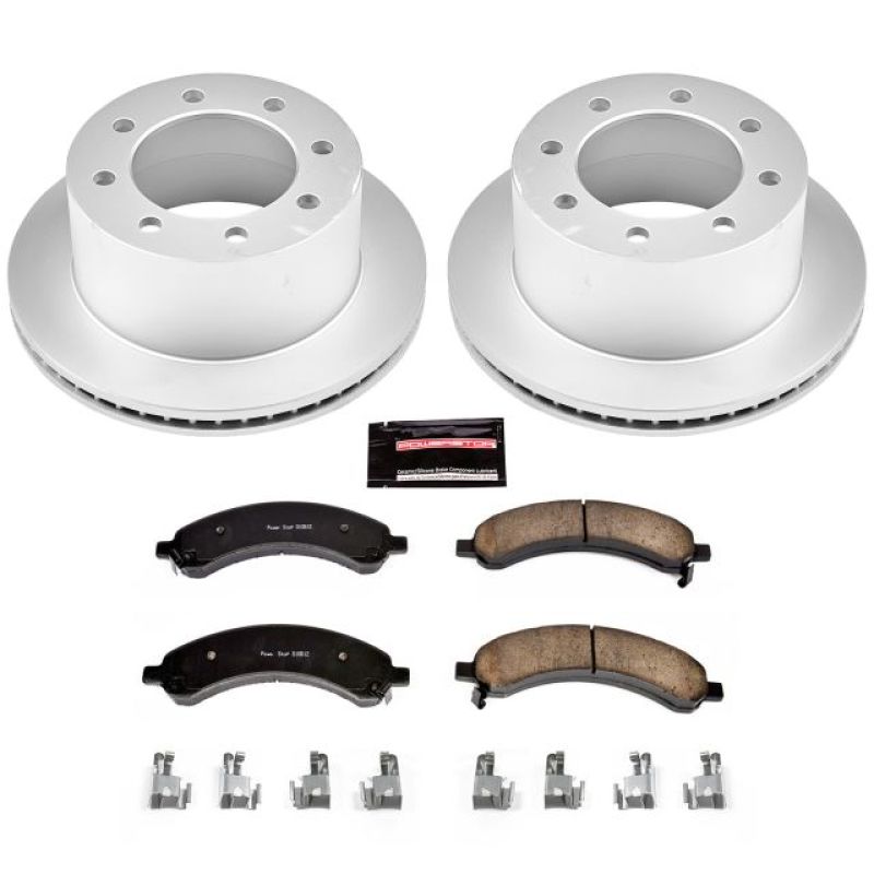 Power Stop 03-08 Chevrolet Express 3500 Rear Z17 Evolution Geomet Coated Brake Kit PowerStop