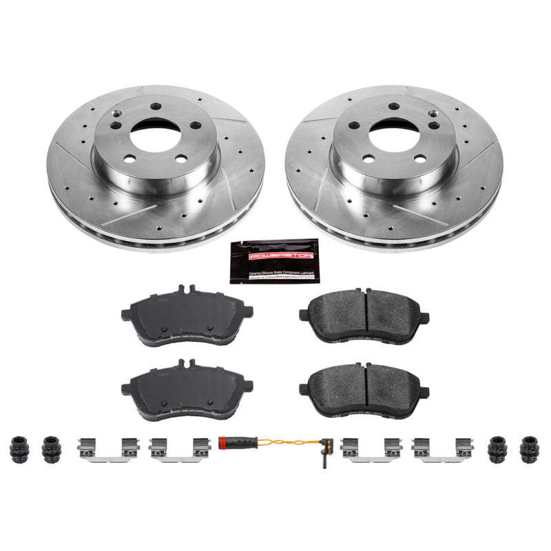 Power Stop 12-15 Mercedes-Benz SLK250 Front & Rear Z23 Evolution Sport Coated Brake Kit