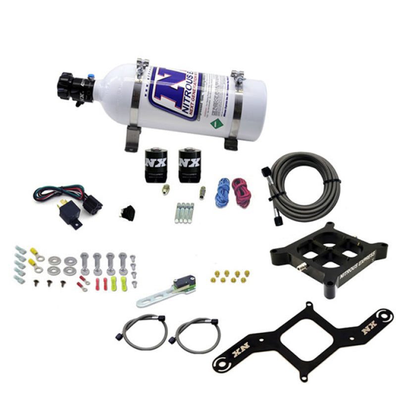 Nitrous Express 4500 Covert Crossbar Plate System, Pro Power 100-500 HP (5 lb Bottle) - 63571-05