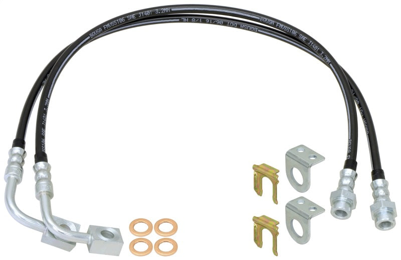 RockJock JK Braided Brake Hose Kit 23.5in Long RockJock