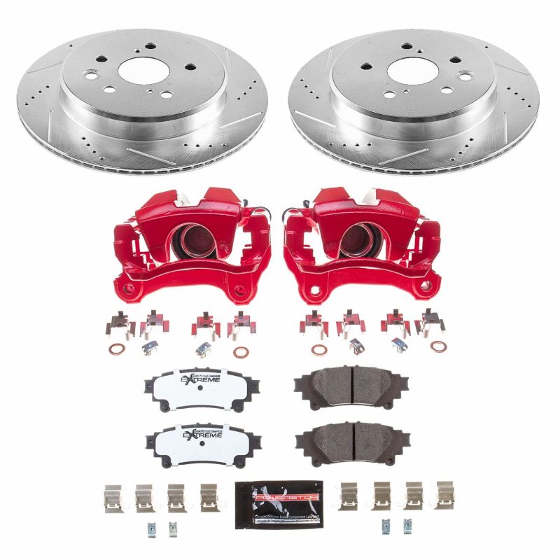 Power Stop 19-13 Lexus GS350 Rear Z26 Street Warrior Brake Kit w/Calipers PowerStop