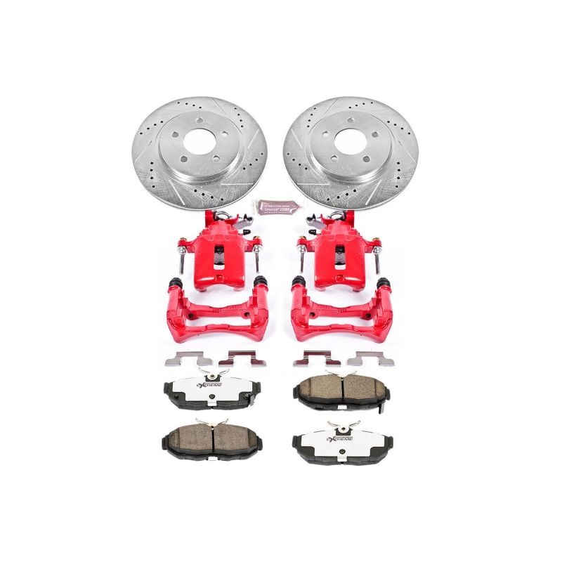 Power Stop 11-14 Ford Mustang Rear Z26 Street Warrior Brake Kit w/Calipers PowerStop