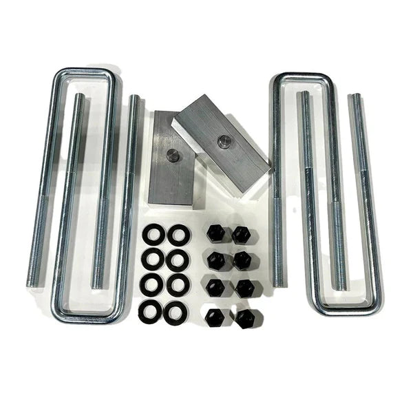 Tuff Country 1in Rear Block & U-Bolt Kit – 2001–2010 Chevy Silverado 2500HD 4WD (97021)