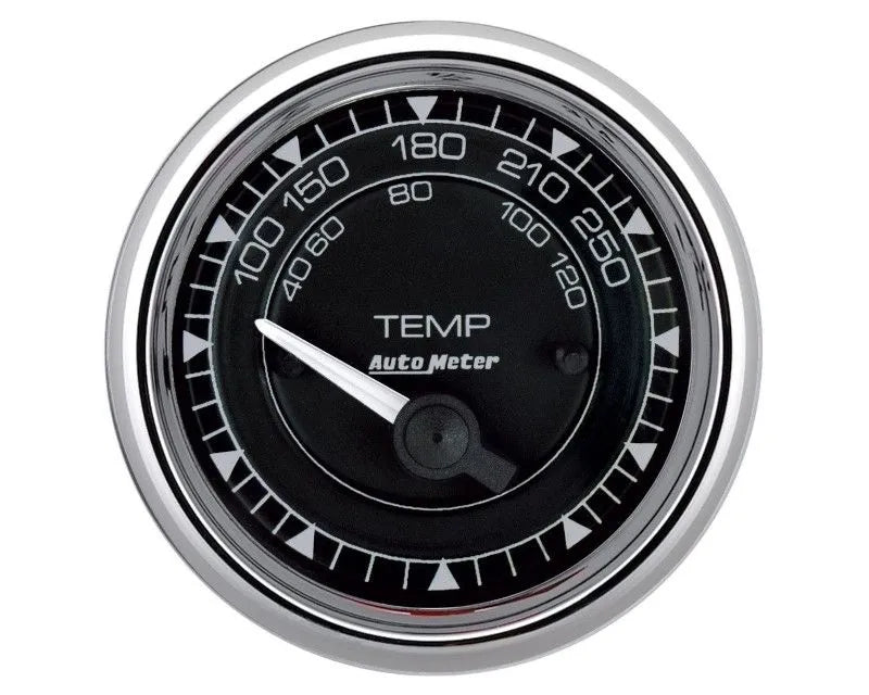 AutoMeter Chrono 2-1/16in 250 Degree Temperature Electric Gauge - Chrome 9737