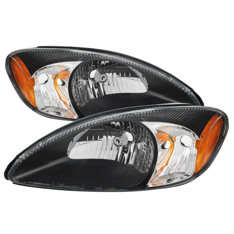 Xtune Ford TaurUS 2000-2007 Crystal Headlights Black HD-JH-FTA00-AM-BK SPYDER