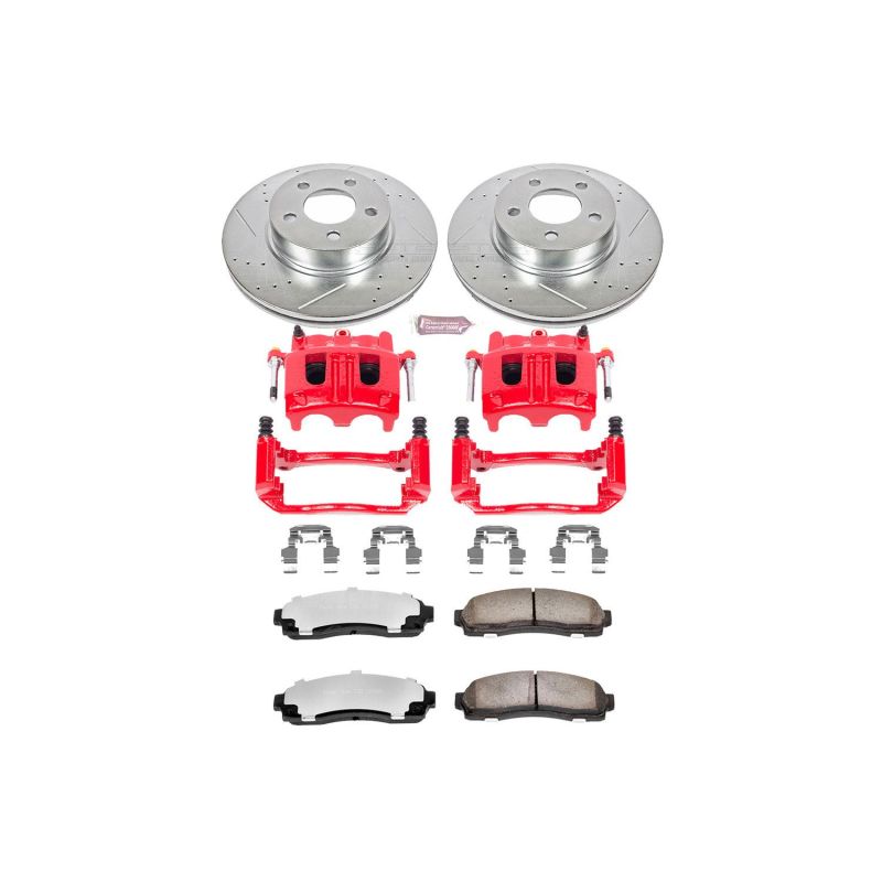 Power Stop 01-03 Ford Explorer Sport Front Z36 Truck & Tow Brake Kit w/Calipers PowerStop
