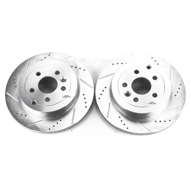 Power Stop 08-12 Land Rover LR2 Rear Evolution Drilled & Slotted Rotors - Pair PowerStop