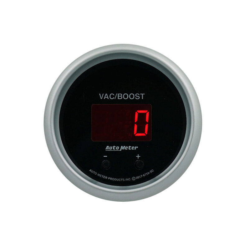 Autometer 52.4mm Black Switchable 0-1600 PSI / 0-110 BAR Vacuum/Boost Sport-Comp Elite Digital Gauge 6758-SC
