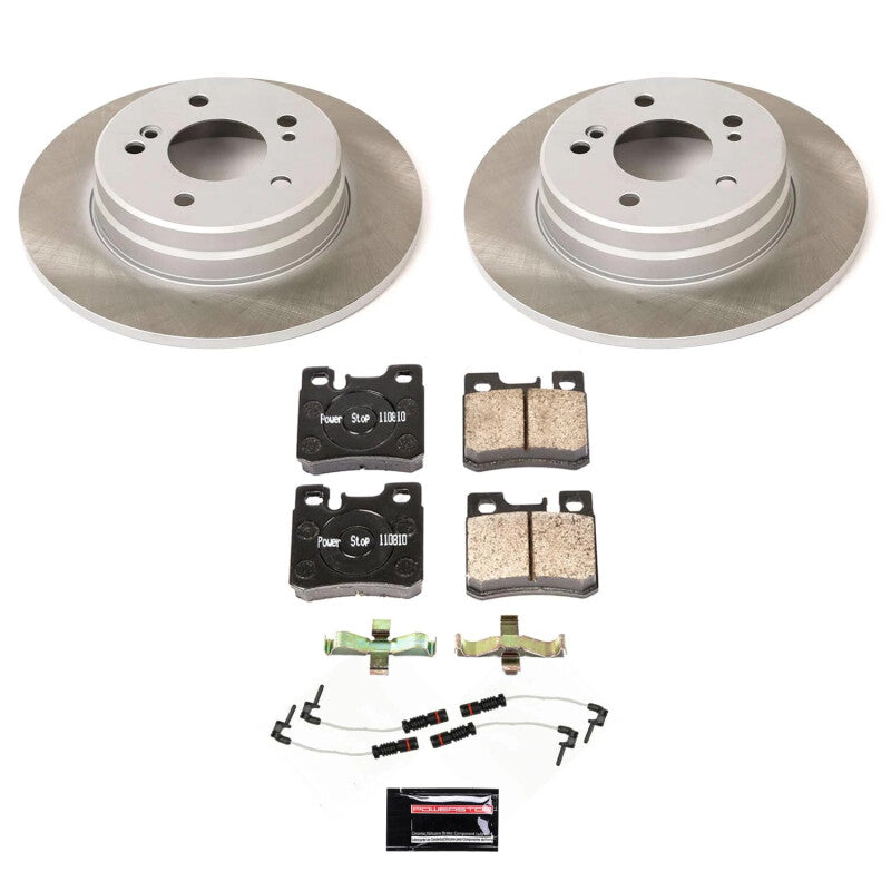 Power Stop 90-92 Mercedes-Benz 300TE Rear Semi-Coated Rotor Kit PowerStop