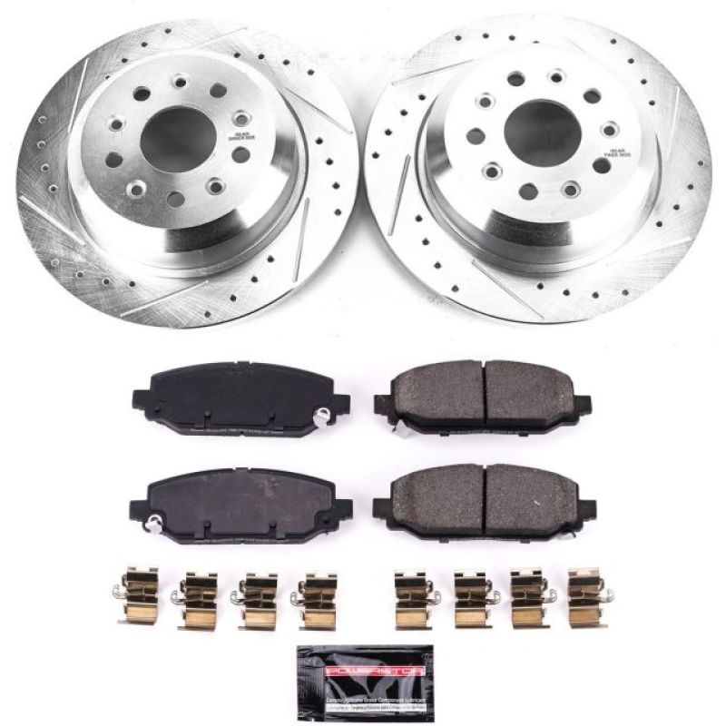 Power Stop 18-19 Jeep Wrangler Rear Z23 Evolution Sport Brake Kit PowerStop